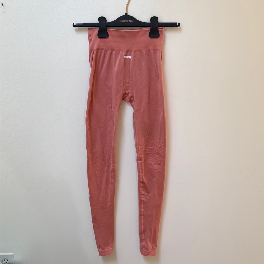 Bo+Tee High-Waisted Pink Booty Scrunch Leggings